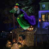 Animated Flying Witch (5.9ft) – Motion & Sound Activated Halloween Decor